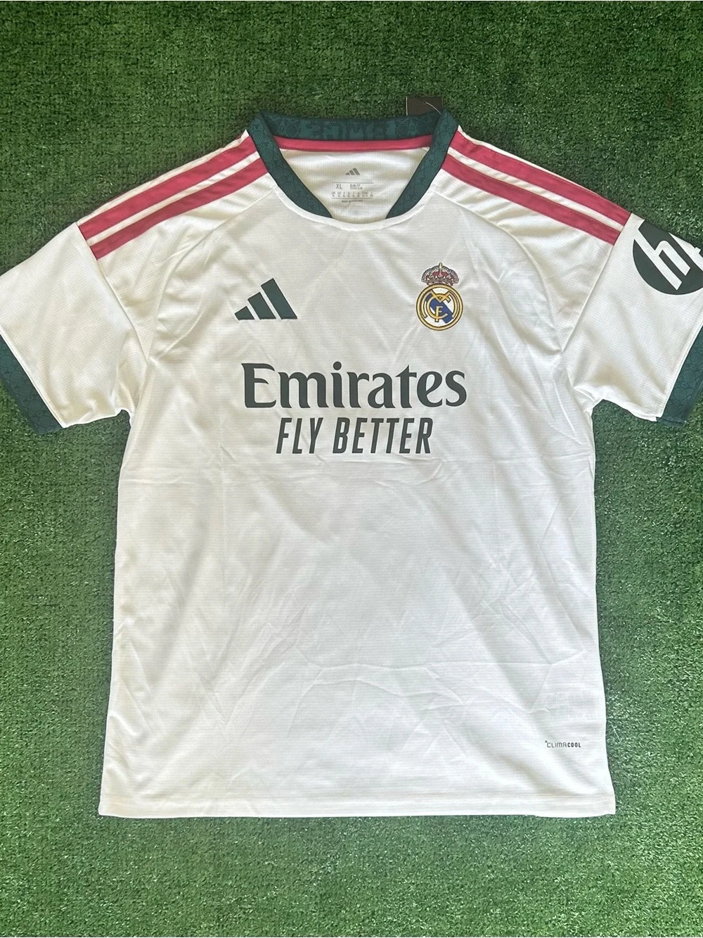 adidas Men’s White Football Jersey with Black and Red Accents - VINI JR. #7